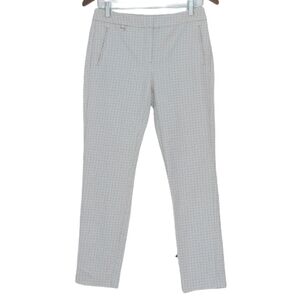 ADRIANNA PAPELL Light gray preppy coastal business casual clean cropped …